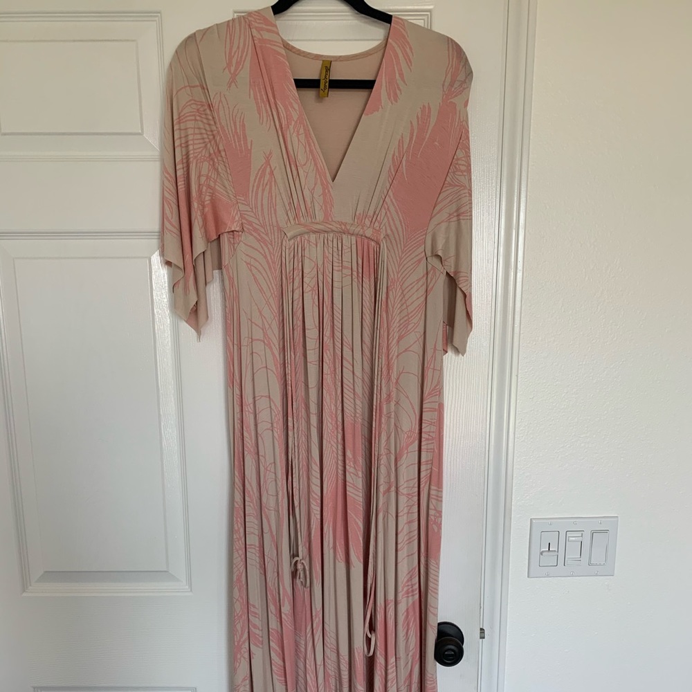 Rachel pally maternity dress in cream and pink